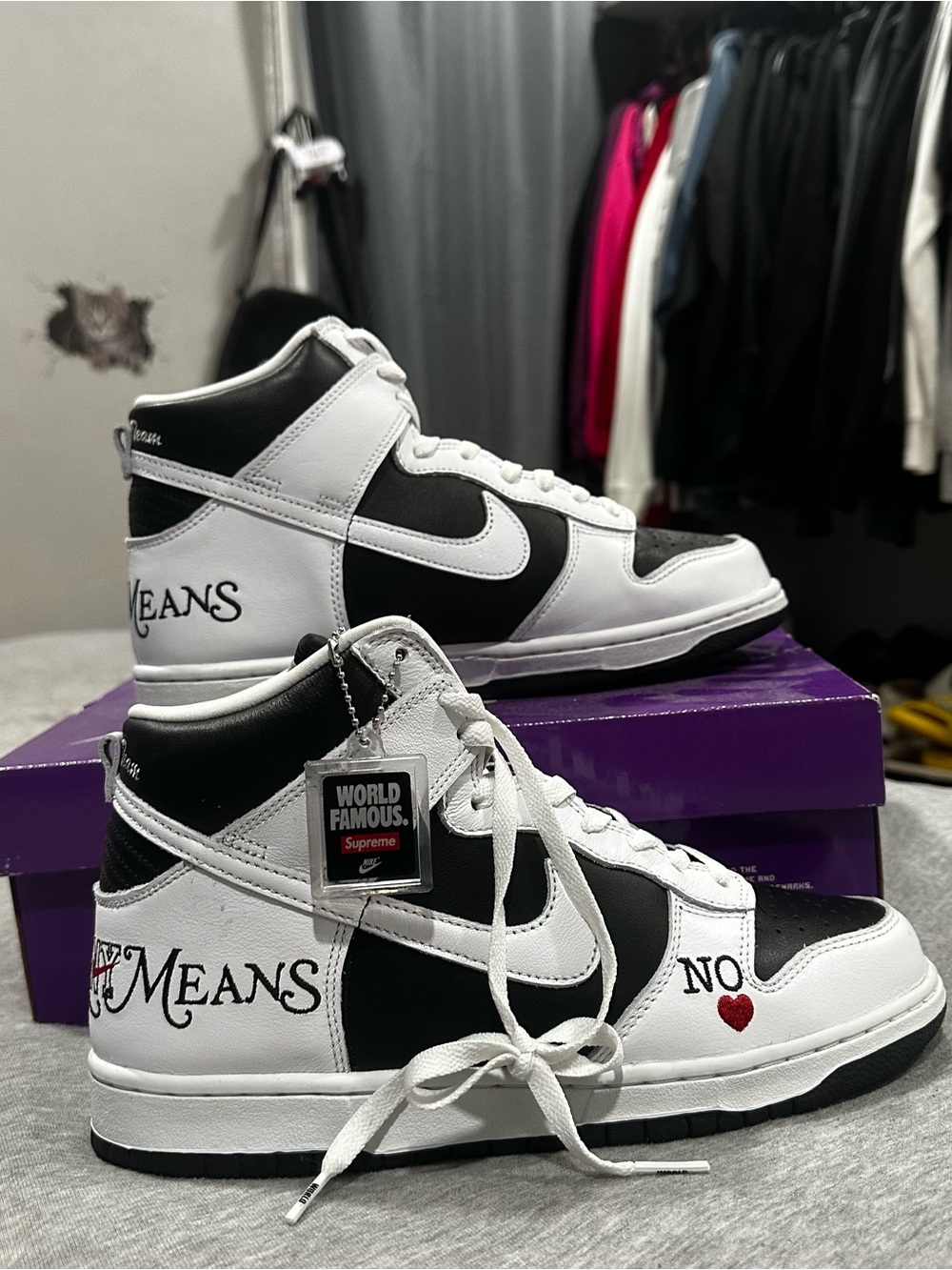 Nike x Supreme Black & White High-Top Nike SB Stormtrooper - Men